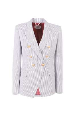 Blue Striped Blazer Saint Tropez
