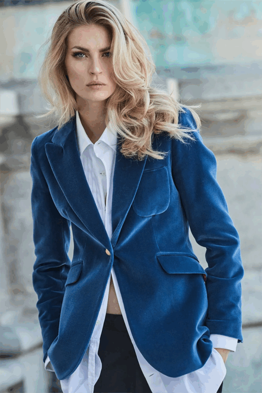 Dublin Bentley Blue Velvet Blazer