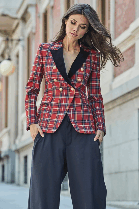 Blazer Cuadros Tartan Chiara