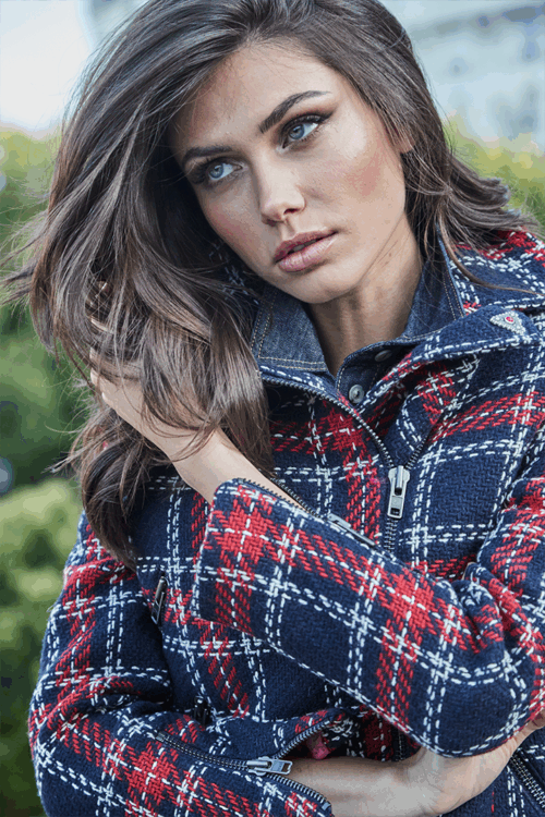 Perfect Check Style Short Jacket | The Extreme Collection USA