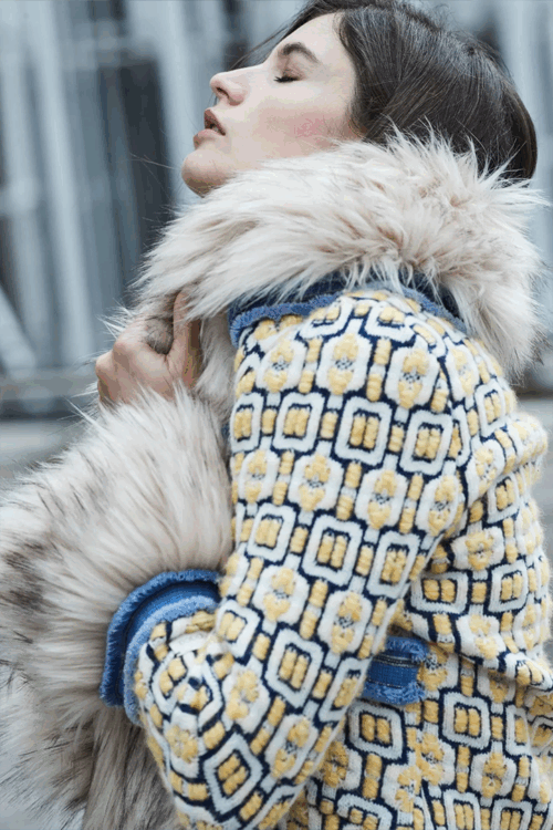 Alpaca Jacket with Fabiana Denim Details | The Extreme Collection USA