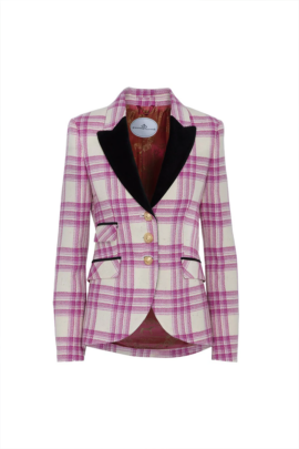 Pink Blazer with Tartan Scottish Wool Check | The Extreme