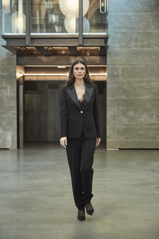 Carlotta Satin Lapel Blazer