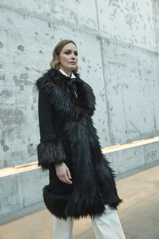 Black Alpaca Lorenza Long Coat