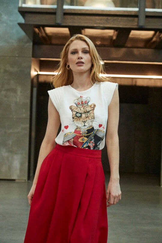Leopard Mariscal White T-Shirt