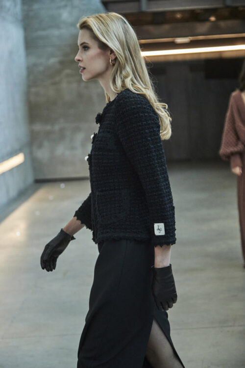 CURLY TRIMMING TWEED JACKET - DARED | 60% - Asian Fashion