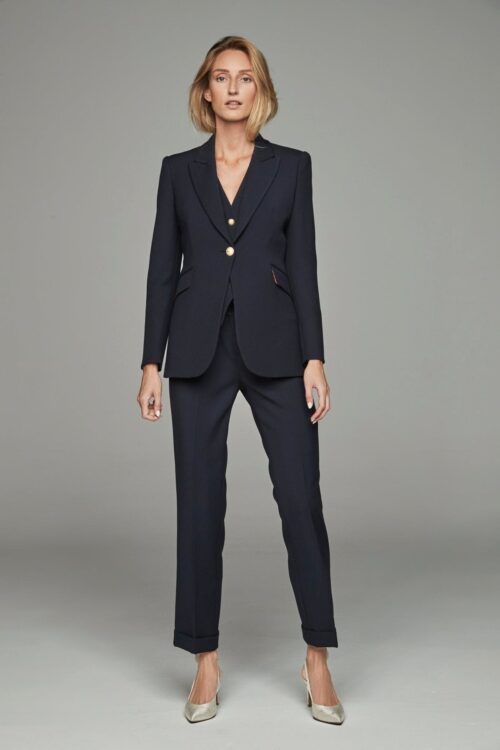 Paris Navy One Button Blazer | The Extreme Collection USA