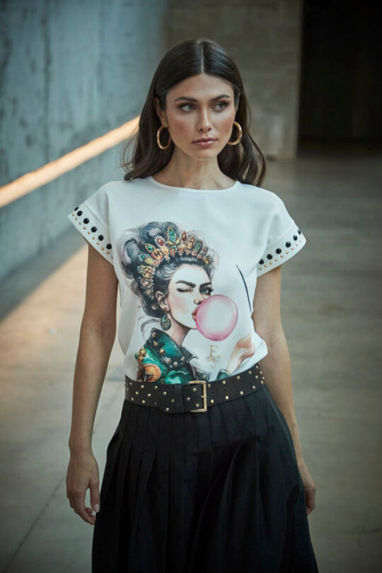 White Balloon Rose T-Shirt