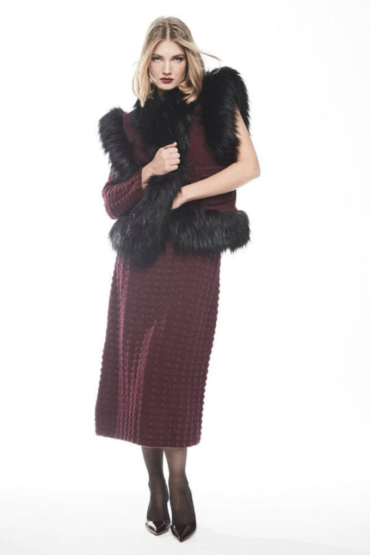 Short Alpaca Vest Garnet Lucca