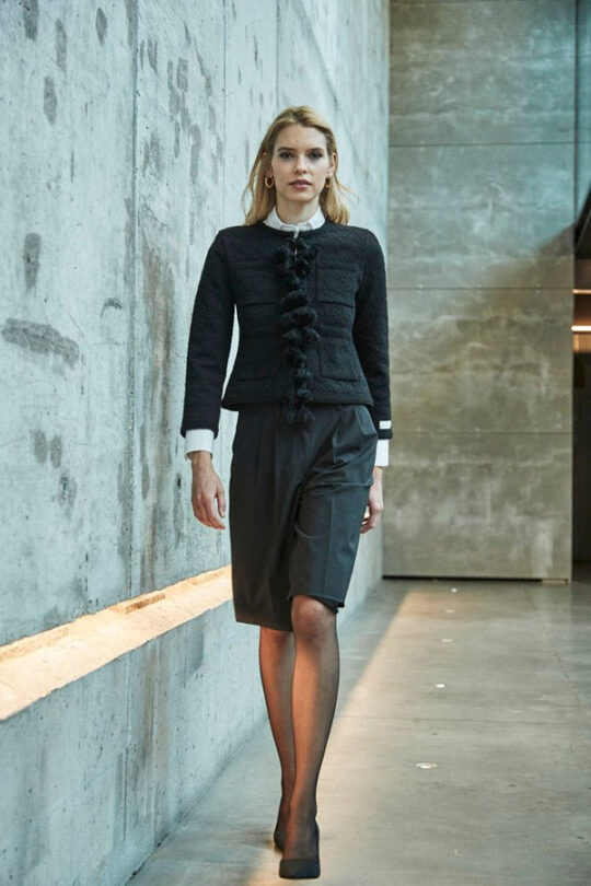 Antonella Black Tweed Jacket