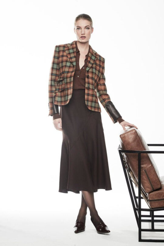 Vermont Orange Checkered Blazer