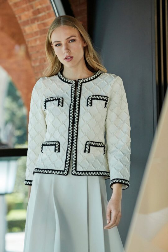 Gaja White Tweed Jacket