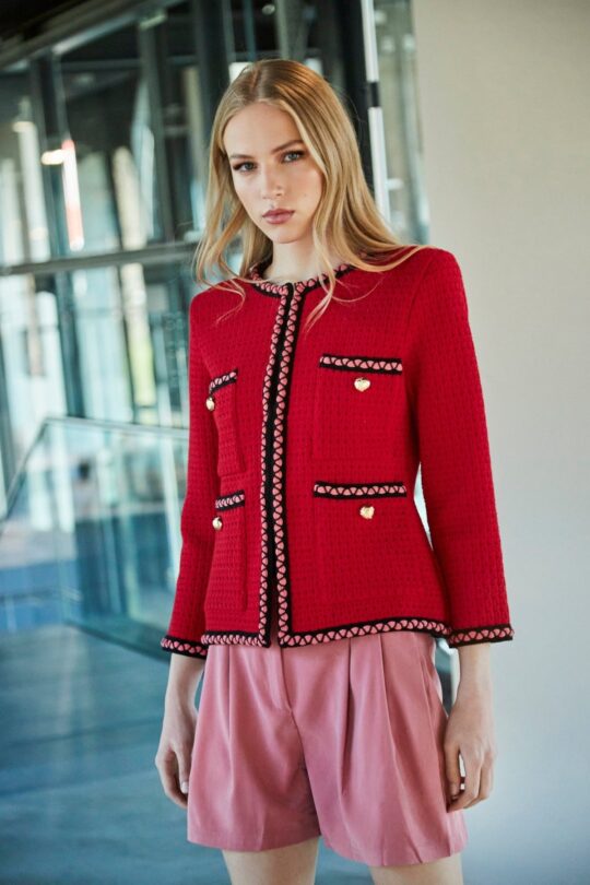 Matthieu Red Knit Jacket