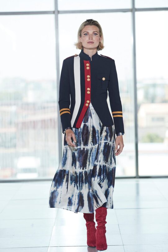 Claudia London Navy Military Blazer