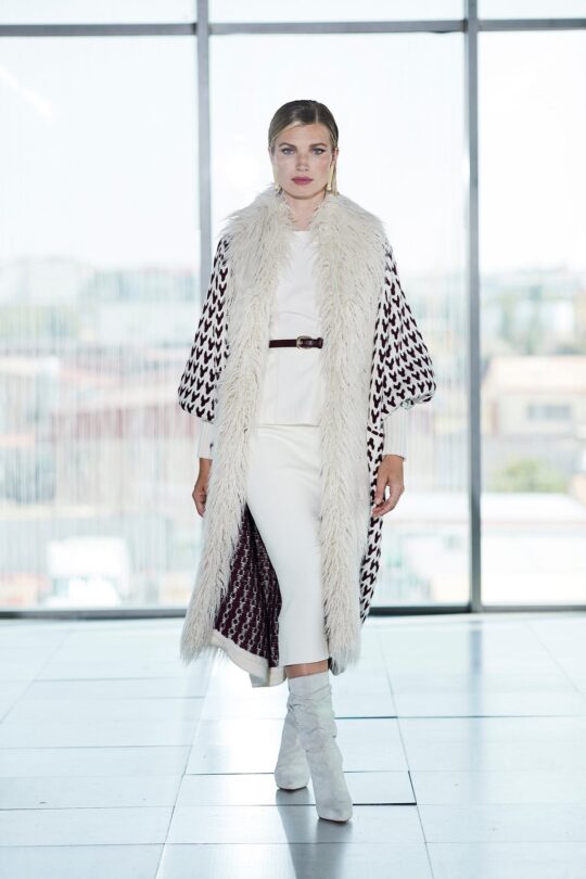 Etiennette Two-Tone Long Cardigan