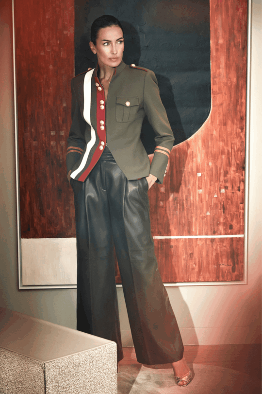 Claudia London Green Military Blazer