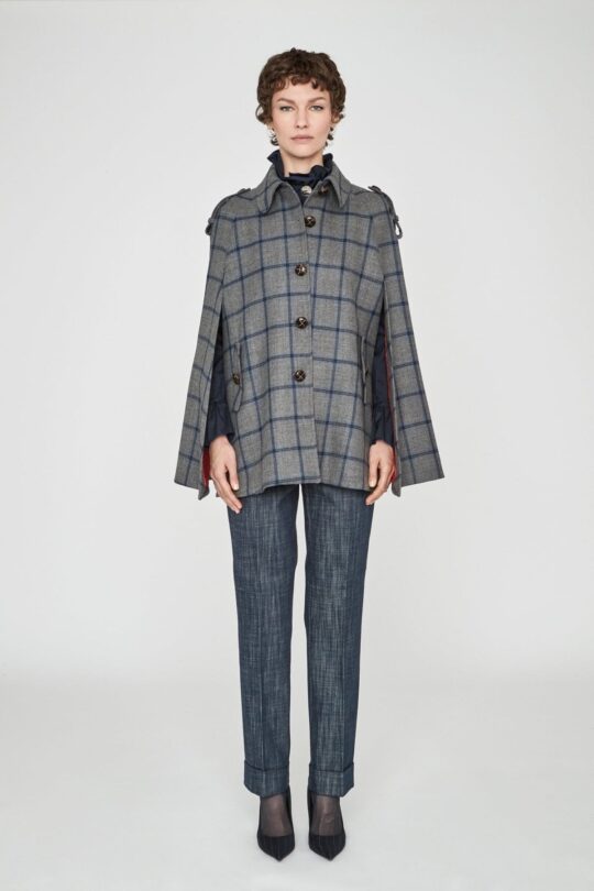 Pride of Ireland Grey Plaid Cape