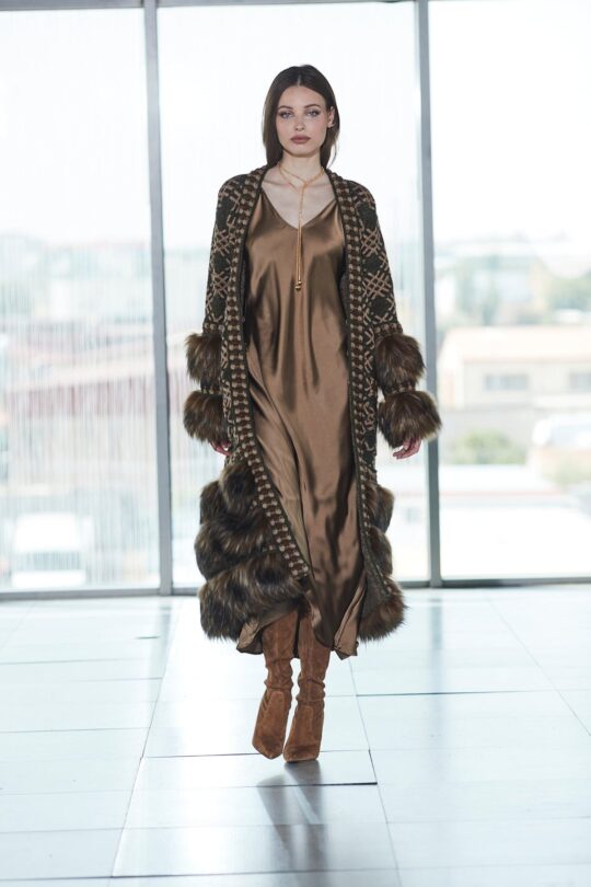 Long Jacquard Coat Gabriel Moss