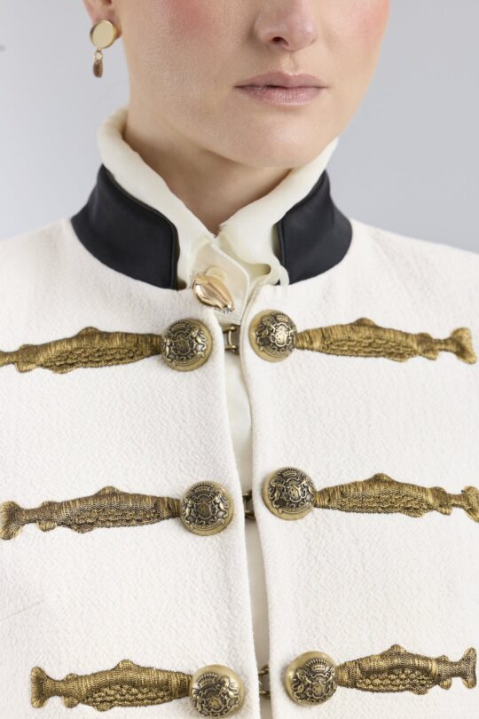 Nuvola Ivory Military Blazer
