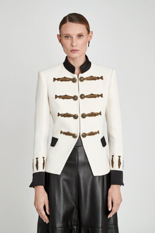 Nuvola Ivory Military Blazer