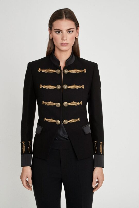 Nuvola Jet Black Military Blazer