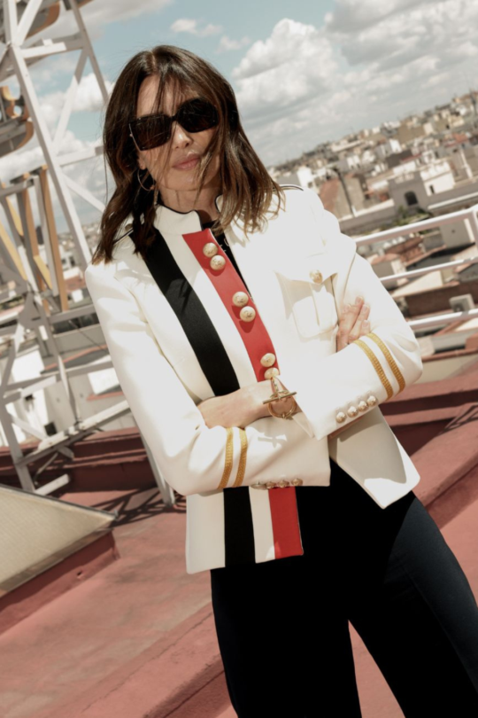 Chaqueta Militar Claudia London Blanca - Edición Limitada