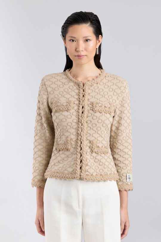 Paola Women's Beige Knit Jacket - Limited Edition
