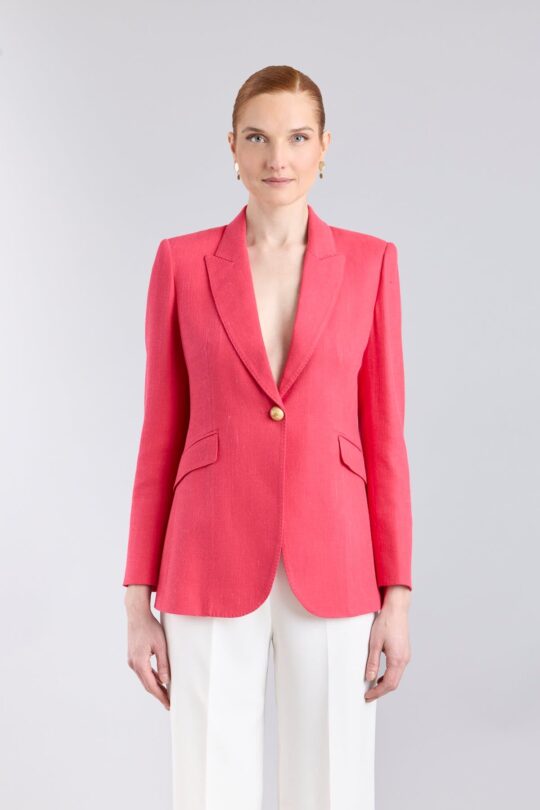 Sofia Fuchsia Linen Blazer - Limited Edition