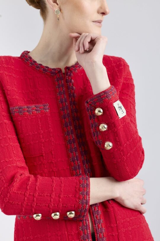 Prince Structured Red Knit Jacket - Limited Edition