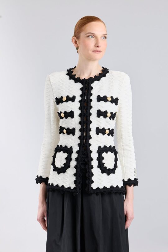 Oliver Monochrome Structured Knit Jacket - Limited Edition