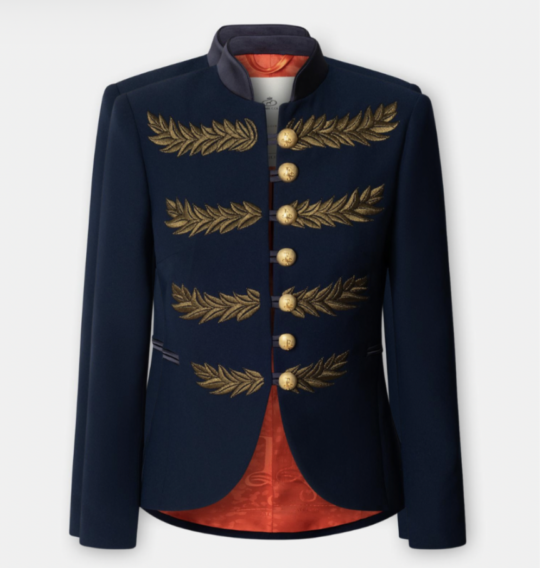 Military Blazer Renata Love Navy and Gold