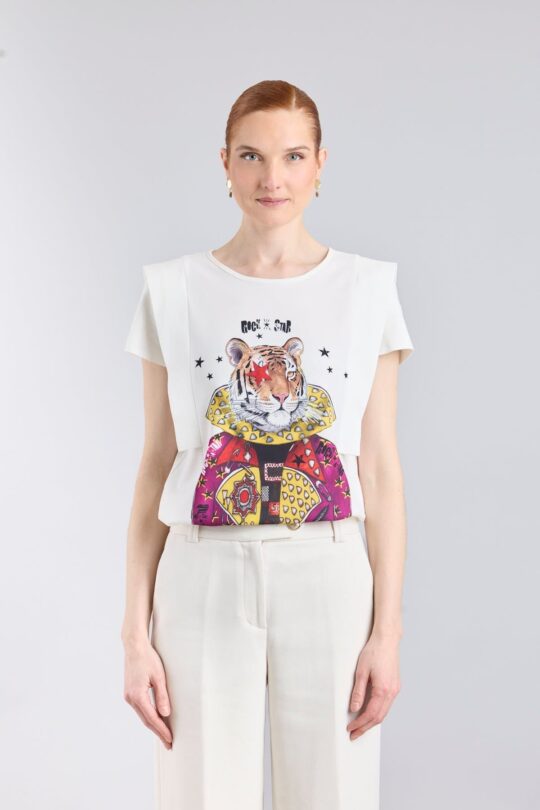 White Tiger Print T-Shirt - Limited Edition