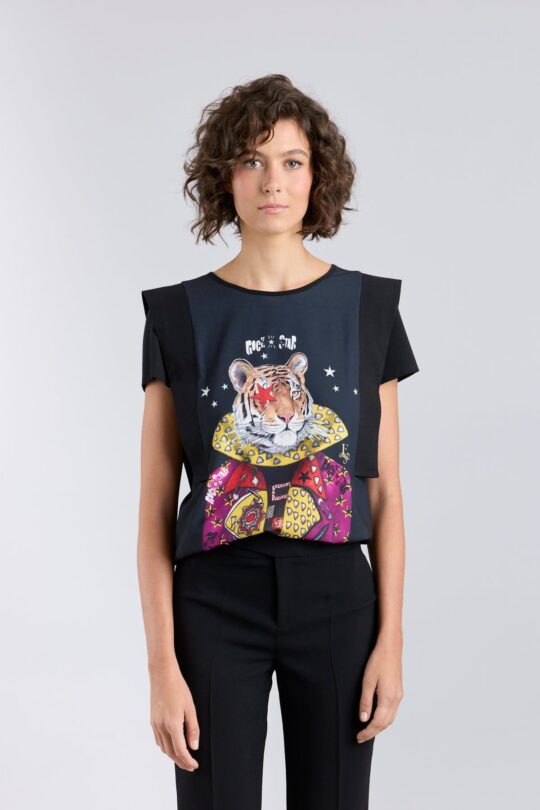 Black Tiger Print T-Shirt - Limited Edition