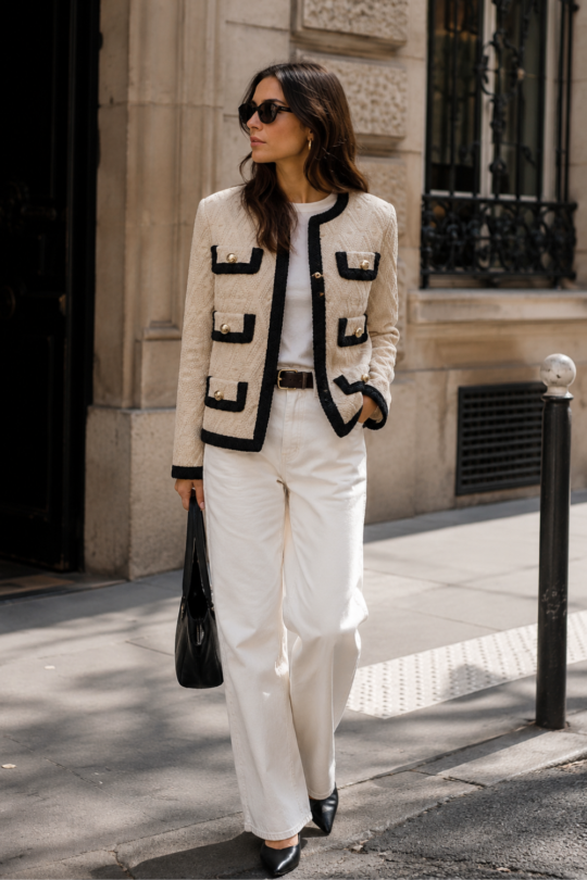 Chaqueta Bianca Bicolor Avellana