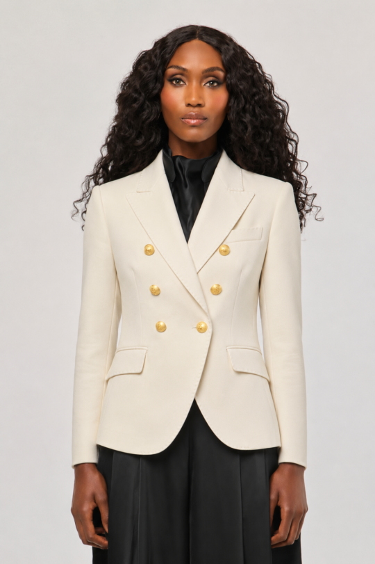 Garcia Vintage 02 White Double-Breasted Blazer - Limited Edition