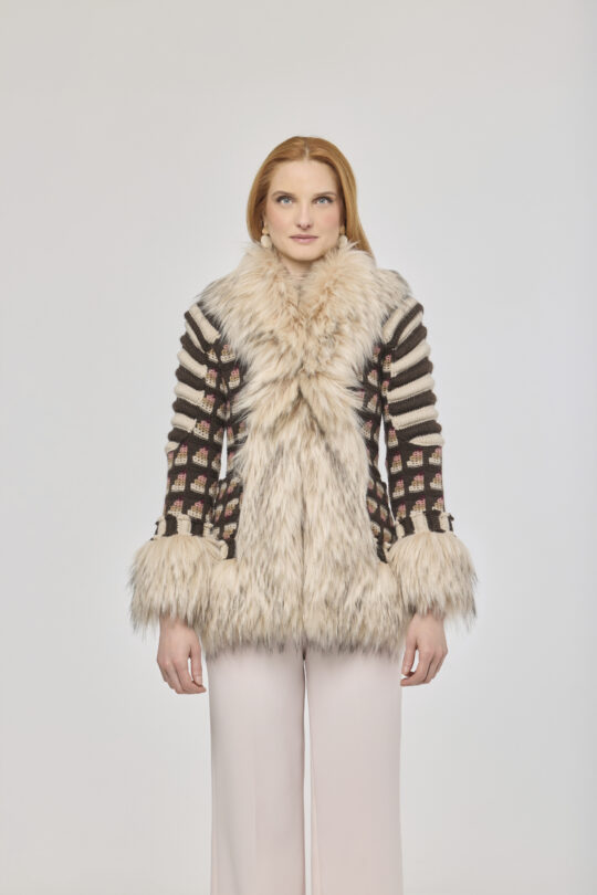 Daisy Short Knit Coat with Fur - Limited Edition