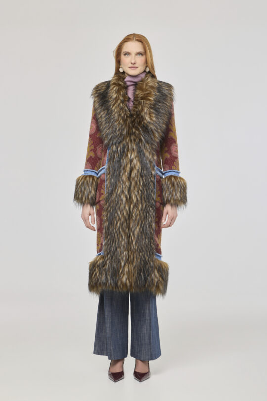 Piper Long Knit Coat with Fur - Limited Edition