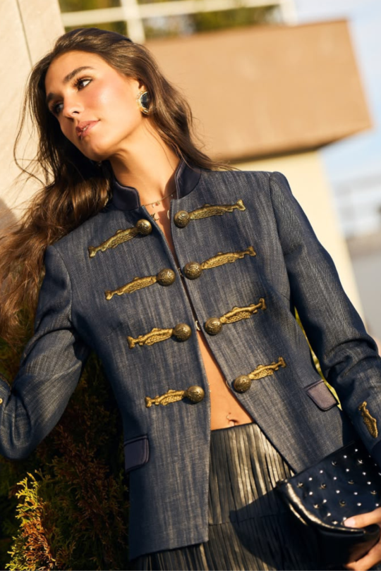 Nuvola Denim Military Blazer