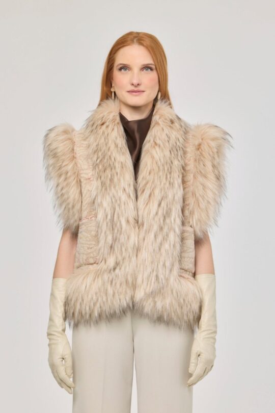 Hayden Knit Vest with Fur Trim - Limited Edition