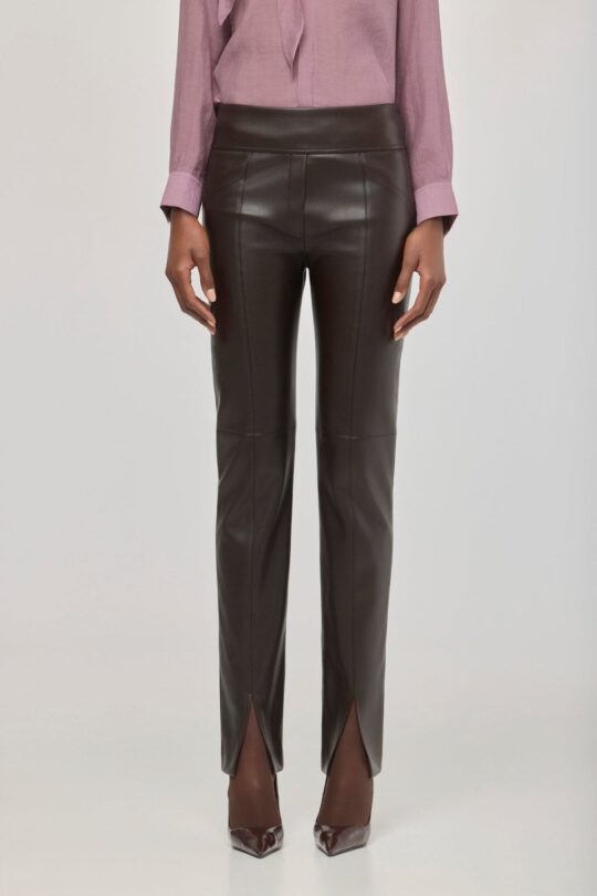 BERENICE BROWN FAUX LEATHER TROUSERS - LIMITED EDITION